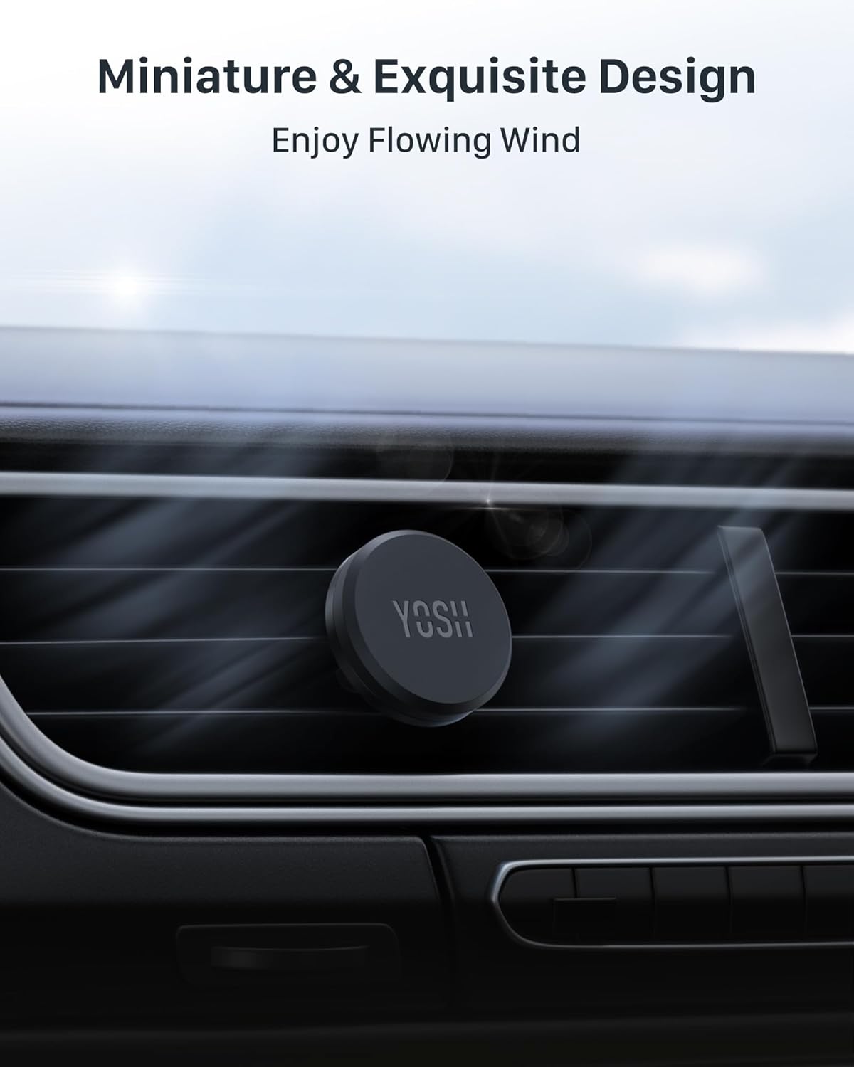 YOSH Magnetische Telefon-Autohalterung, 2023 Verbesserte Autotelefonhalterung Magnetische Lüftungsöffnung im Auto, Handyhalterung Magnet für iPhone 15 14 13 12 11 Pro Max X Samsung S23 S22 Huawei P50 P40 usw. 2er-Pack