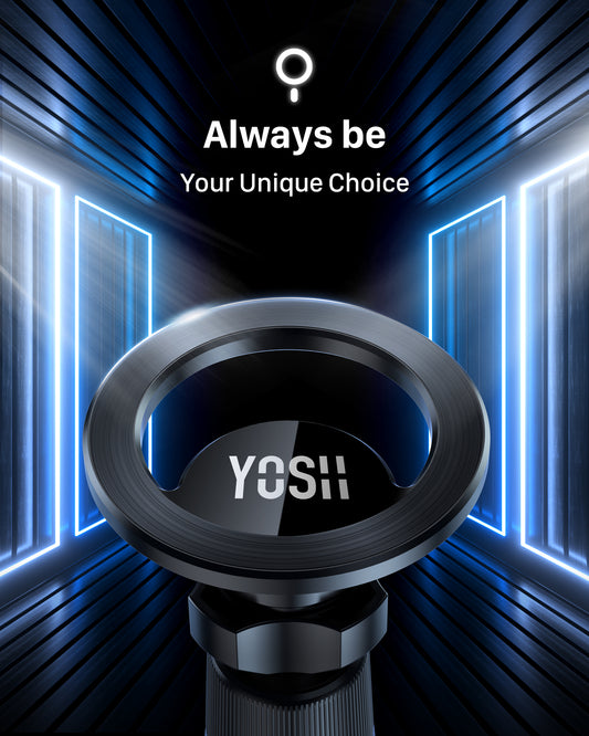 YOSH for MagSafe Car Mount, 2024 Air Vent Magnetic Phone Car Mount with 20 x N55 Magnets & 60g Ultra-Light Design, Super Stable iPhone Car Holder for iPhone 17/16/15/14/13/12 Series & MagSafe Case