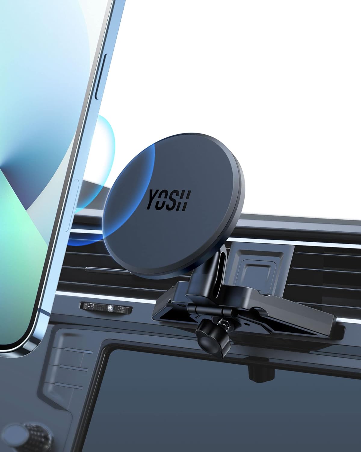 YOSH Mag-Safe Car Mount CD Slot Phone Holder for Car, CD Magnetic Phone Mount, iPhone Cradle Magnet, for iPhone 16/15/14/13/12 Series & MagSafe Case