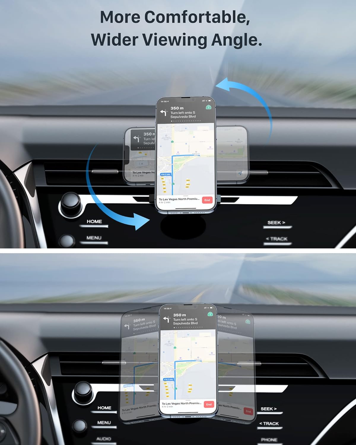 YOSH Mag-Safe Car Mount CD Slot Phone Holder for Car, CD Magnetic Phone Mount, iPhone Cradle Magnet, for iPhone 16/15/14/13/12 Series & MagSafe Case