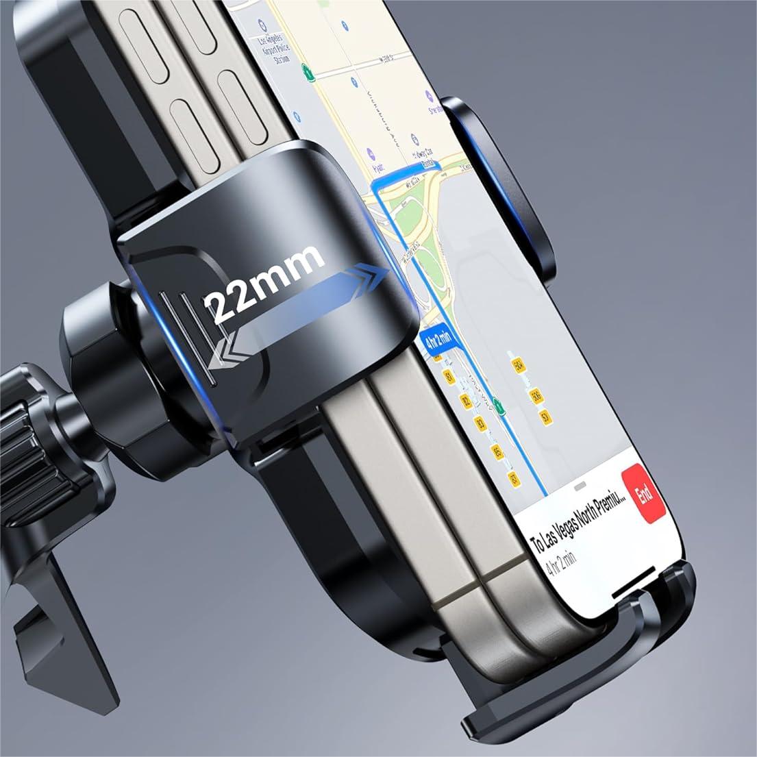 YOSH Round Air Vent Car Phone Holder for Mercedes Benz A/C/Class, Phone Holder for Cars for Mini Cooper BMW Audi Ford Fiesta, Stable Triangle Support Car Phone Mount Circular Vent for iPhone Samsung