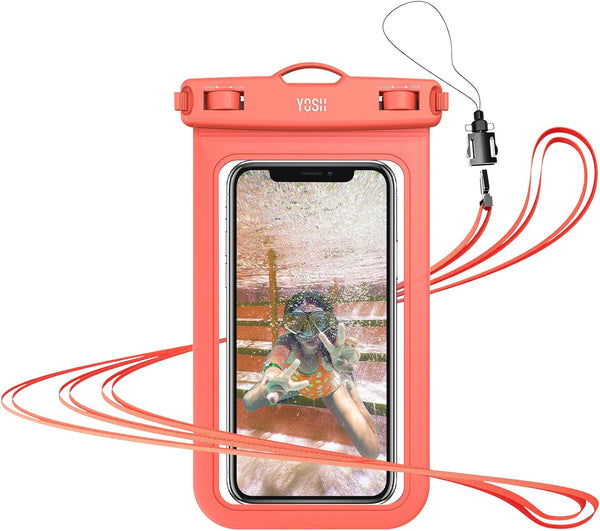 YOSH Waterproof Phone Case, Underwater Waterproof Phone Pouch for Swimming Beach Fishing Dustproof, Suitable for iPhone 12 11 pro XS Max XR X 8 7, SAMSUNG S20 S10 S9 A50, LG, HUAWEI & More [6.8 Inch]