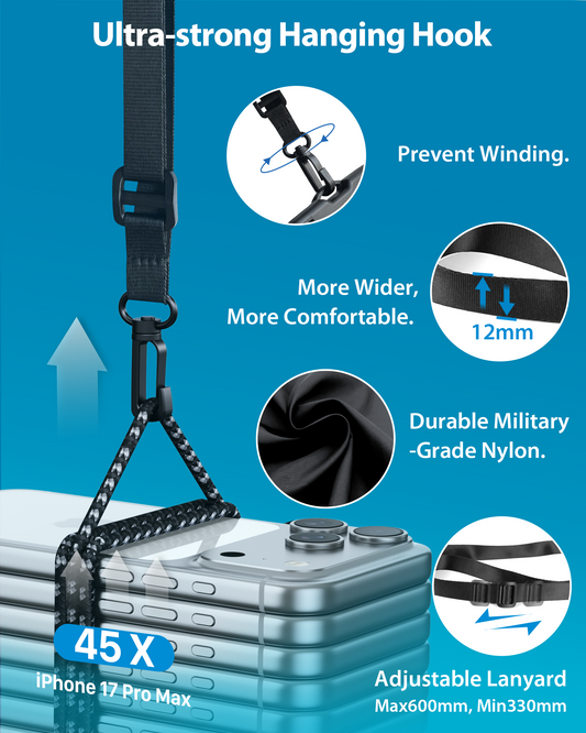 YOSH wasserdichte Handytasche, 2er-Pack IPX8 wasserdichte Unterwasser-Handyhülle zum Schwimmen mit verbessertem verstellbarem Schlüsselband für iPhone 15 14 13 12 11 Pro XS, Samsung S22 S21 S20 Huawei Xiaomi - bis zu 6,8 Zoll