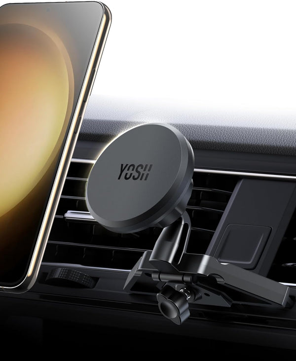 YOSH Magnetic CD Phone Holder for Car, 2023 CD Slot Phone Holder, 360° Rotation Car Phone Holder CD Slot Mount with 6 Strong Magnets, Car Phone Mount for iPhone 14 13 12 11 X Samsung Huawei Xiaomi etc