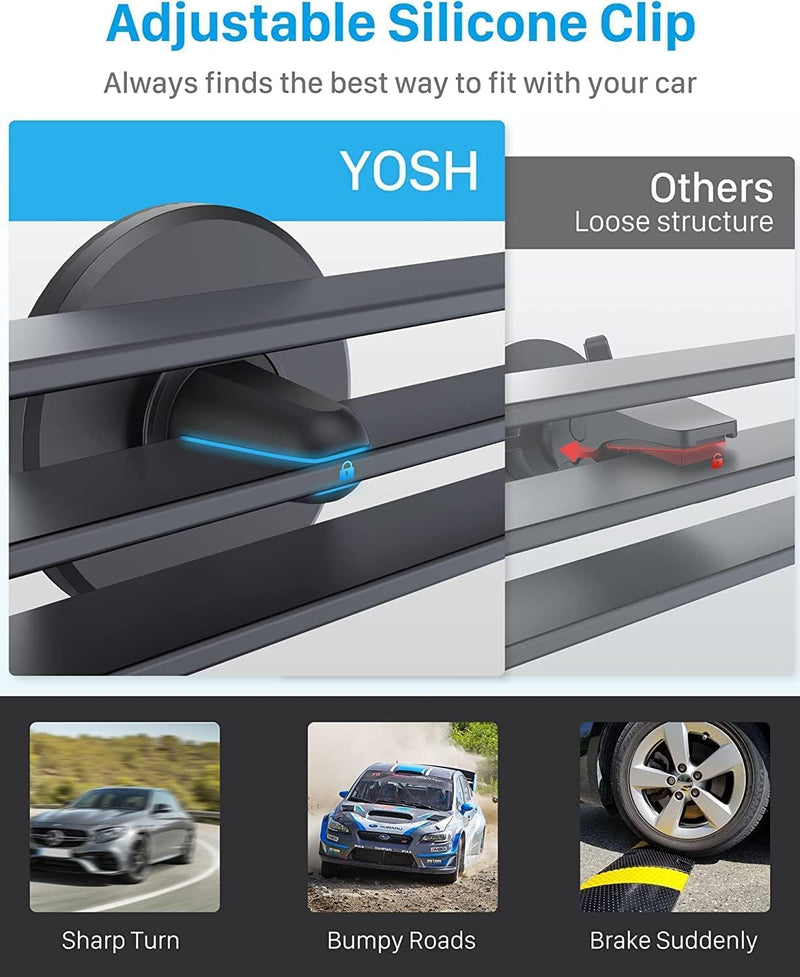 YOSH MagSafe Air Vent Car Mount Magnetic Car Phone Holder, Magnet Mobile Phone Holder for Car Vent, Car Cradle for iPhone 15/14/13/12 Series & MagSafe Case without Extra Metal Plates