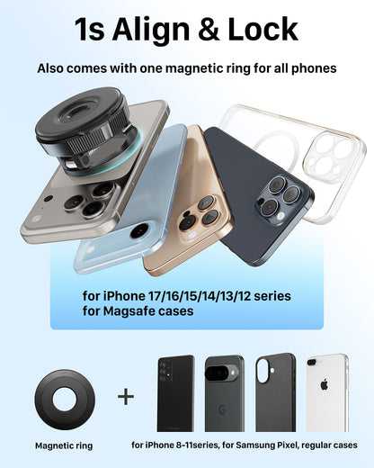 YOSH Magsafe Car Mount, Vacuum Magnetic Phone Holder for Cars [N56 Magnets & Stable Vacuum Suction], with 360° Rotating Foldable Arm for Dashboard & Windscreen, for iPhone 17-12 Samsung Pixel
