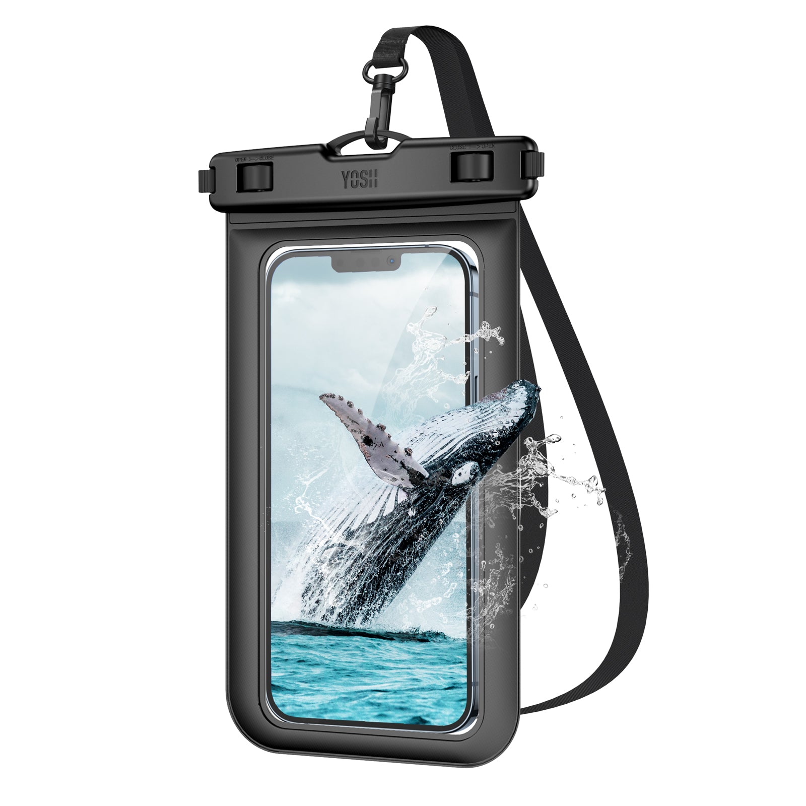 YOSH IPX8 Waterproof Phone Pouch with Lanyard, Waterproof Phone Case for Swimming Dry Bag Underwater for Snorkeling Boating Fishing for iPhone 17 16 15 14 Pro X Samsung S26 S25 S24 up to 6.8