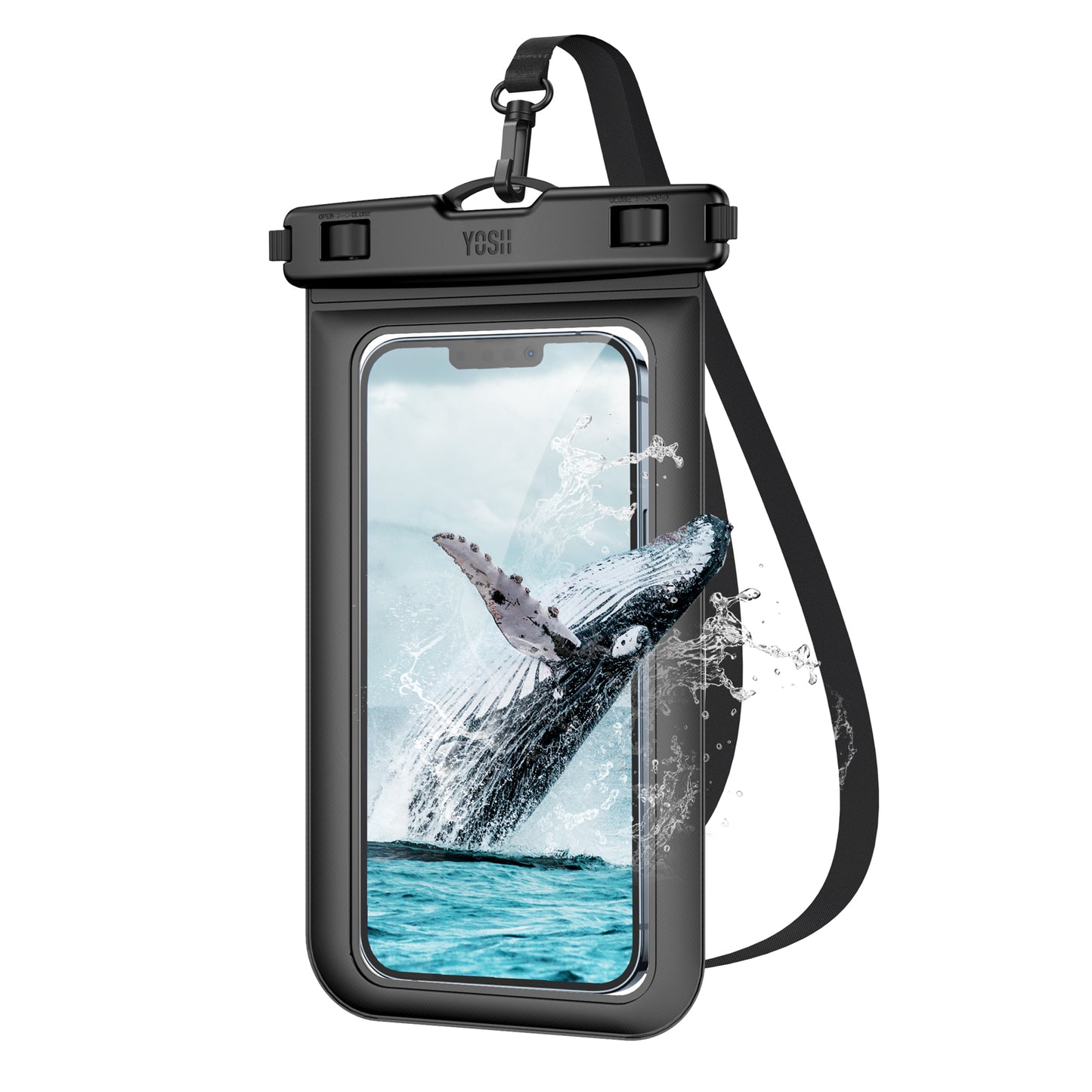 YOSH IPX8 Waterproof Phone Pouch with Lanyard, Waterproof Phone Case for Swimming Dry Bag Underwater for Snorkeling Boating Fishing for iPhone 15 14 13 12 11 Pro X Samsung S24 S23 S22 up to 6.8"