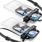 YOSH Waterproof Phone Pouch for Big Phones up to 8.5 inch, 2-Pack IPX8 Waterproof Phone Case for Boating Paddleboarding SUP, Waterproof Bag for iPhone 17 16 15 14 Pro Max Samsung S24 FE S23 S22 Ultra
