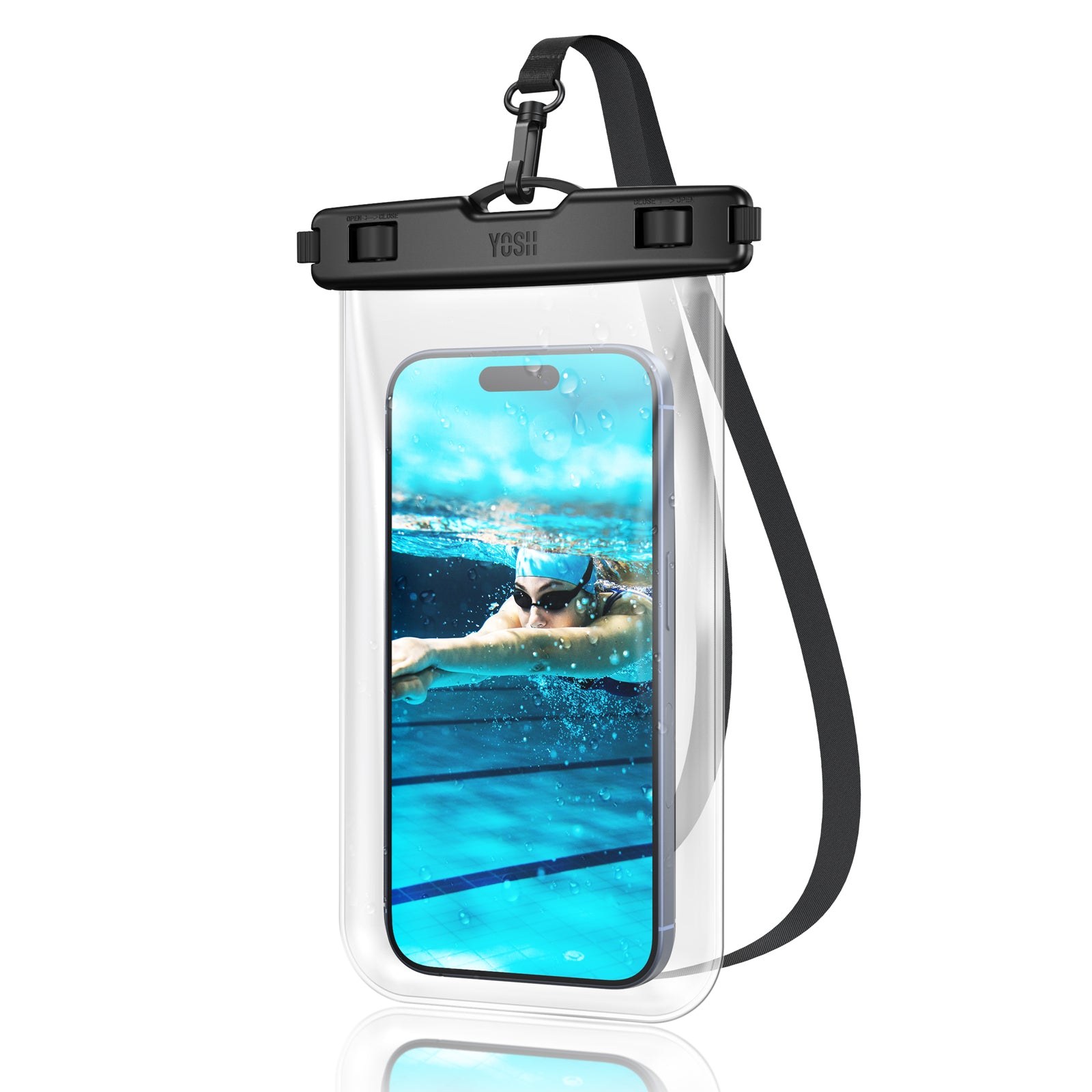YOSH Waterproof Phone Pouch [Borderless Design], IPX8 Waterproof Phone Case for Swimming, Underwater Phone Case for iPhone 17 16 15 14 Plus 13 Pro Max 12 11, Samsung S26 S25 S24, Xiaomi 14 Pro up to 7.2