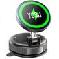 YOSH Magsafe Car Mount Charger, 15W Fast Charging [Nano Gel & Vacuum Suction Cup] Magnetic Wireless Car Charger, Magnetic Holder for iPhone 17-12 Series & All Phones with Included Metal Ring