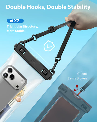 YOSH 7.5 inch Large Capacity Waterproof Phone Pouch Floating [3D Seamless Body], IPX8 TPU Waterproof Phone Case for Swimming Kayaking Surfing for iPhone 17 16 15 14 Pro Max Samsung S25 S24 S23 Ultra