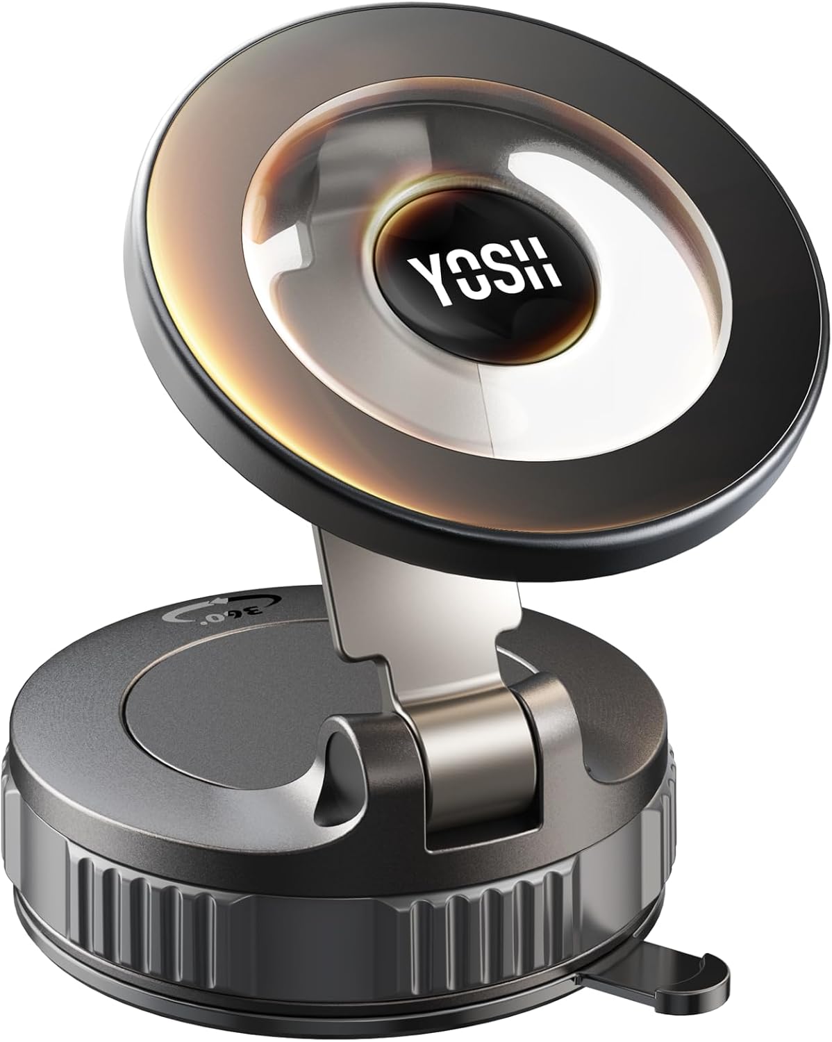 YOSH Magsafe Car Mount, Vacuum Magnetic Phone Holder, N55 Magnets & Upgraded [Nano Gel+TPU] Suction for Dashboard, Rotatable & Foldable, for iPhone 17 16 15 14 13 12 Samsung Pixel