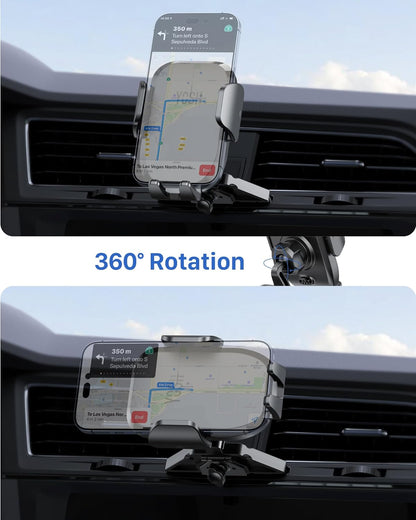 YOSH CD Phone Holder for Car, New Intelligent Memory Car Mount CD Slot Phone Holder, Upgraded Materials Cradle 360° Adjustable Mount Cradle for iPhone Samsung etc