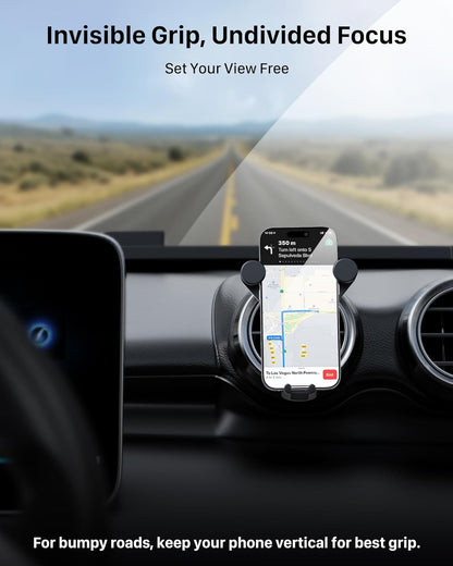 YOSH Mercedes Phone Holder for Mercedes Benz A/C Class A180/200 C180/200/260/300, GLB/GLC, Audi A1, Reinforced Car Phone Holder Spring Clip for Round Air Vent, Circular Vent Cradle for iPhone Samsung