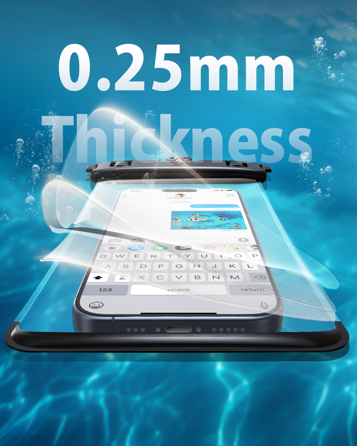 YOSH Waterproof Phone Pouch [Side Button Friendly], IPX8 Waterproof Phone Case for Swimming, Underwater Case Travel Essential for iPhone 17 16 15 14 Pro Max Galaxy S26 S25 S24 S23 Ultra up to 7.2"