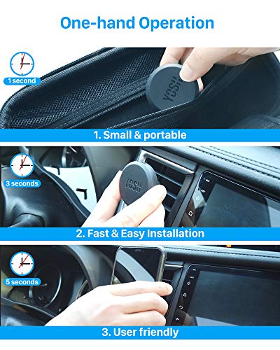 YOSH Magnetic Phone Car Mount, 2023 Upgraded Car Phone Holder Magnetic Air Vent in Car, Mobile Phone Cradle Magnet for iPhone 15 14 13 12 11 Pro Max X Samsung S23 S22 Huawei P50 P40 etc. 2-Pack