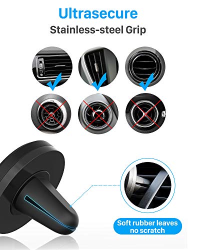 YOSH Magnetic Phone Car Mount, 2023 Upgraded Car Phone Holder Magnetic Air Vent in Car, Mobile Phone Cradle Magnet for iPhone 15 14 13 12 11 Pro Max X Samsung S23 S22 Huawei P50 P40 etc. 2-Pack