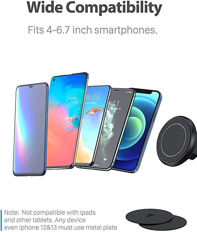 YOSH Magnetic CD Slot Car Phone Holder, 360° Rotation Mobile Phone Mount for Car with Strong Magnets, Easy-to-install Car Phone Cradle for iPhone 11 Pro Max XR XS Max X 8 Samsung Huawei Xiaomi etc.
