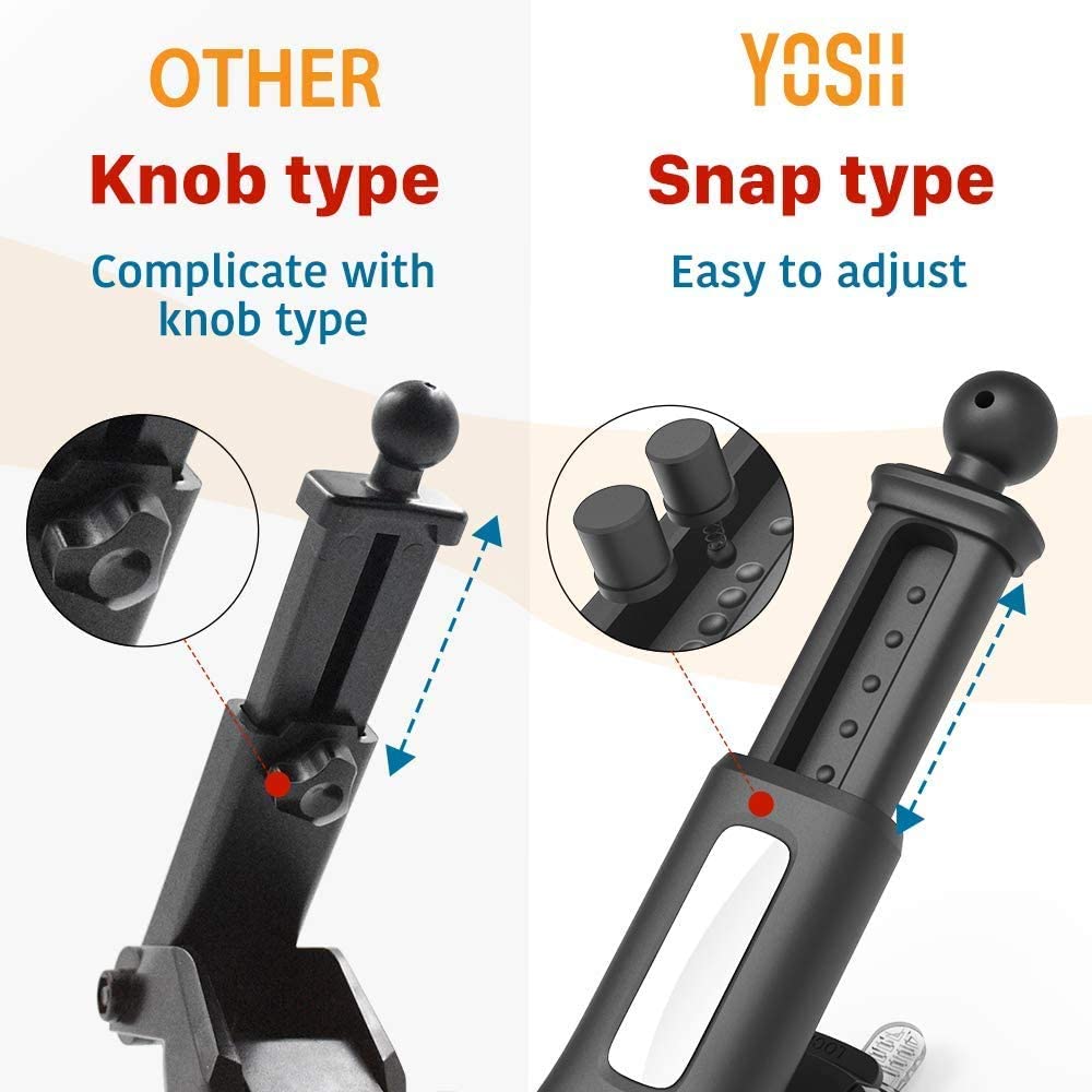 YOSH Magnetic Phone Car Mount for Dashboard & Windscreen, 360°Rotation with 6 Strong Magnets & Washable Sticky Suction Cup, Adjustable Car Phone Holder Cradle for iPhone 16 15 14 13 12 Samsung Huawei