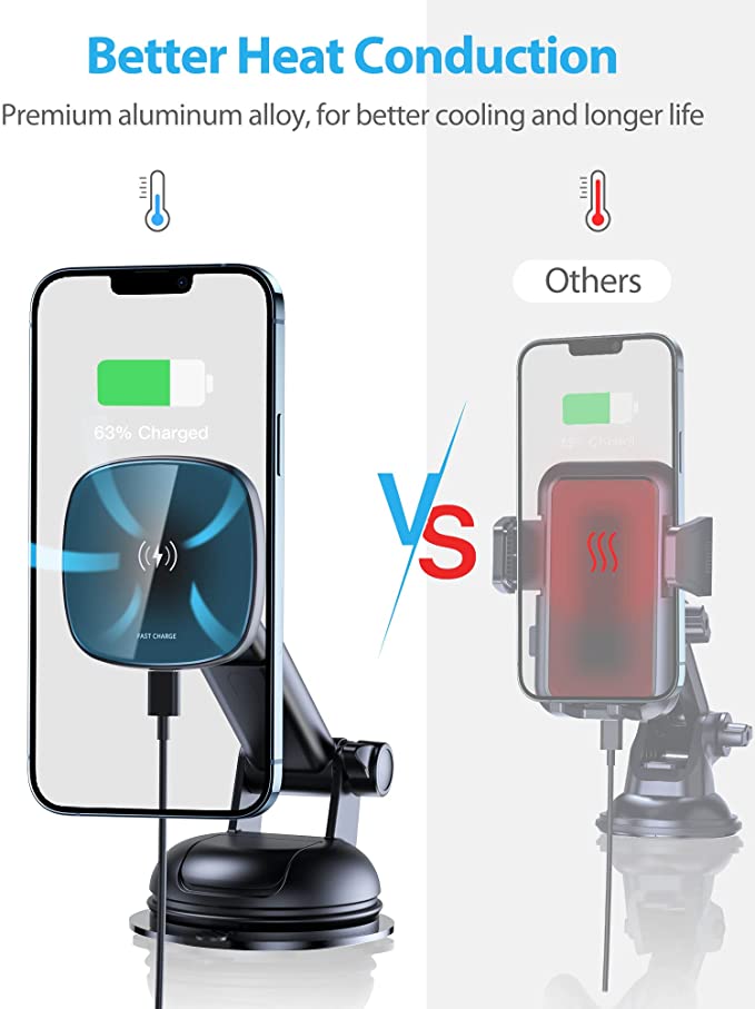 YOSH MagSafe Wireless Charger Dashboard Car Phone Holder