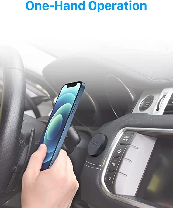 YOSH Mini Support de Téléphone Magnétique pour Voiture, Support de Téléphone Mains Libres pour Tableau de Bord, Support de Téléphone Mural pour Voiture, Support de Téléphone Facile à Utiliser pour iPhone 16 15 14 13 12 Pro Max Samsung Huawei etc. Lot de 2 