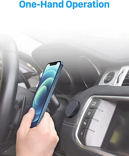 YOSH Mini Support de Téléphone Magnétique pour Voiture, Support de Téléphone Mains Libres pour Tableau de Bord, Support de Téléphone Mural pour Voiture, Support de Téléphone Facile à Utiliser pour iPhone 16 15 14 13 12 Pro Max Samsung Huawei etc. Lot de 2 
