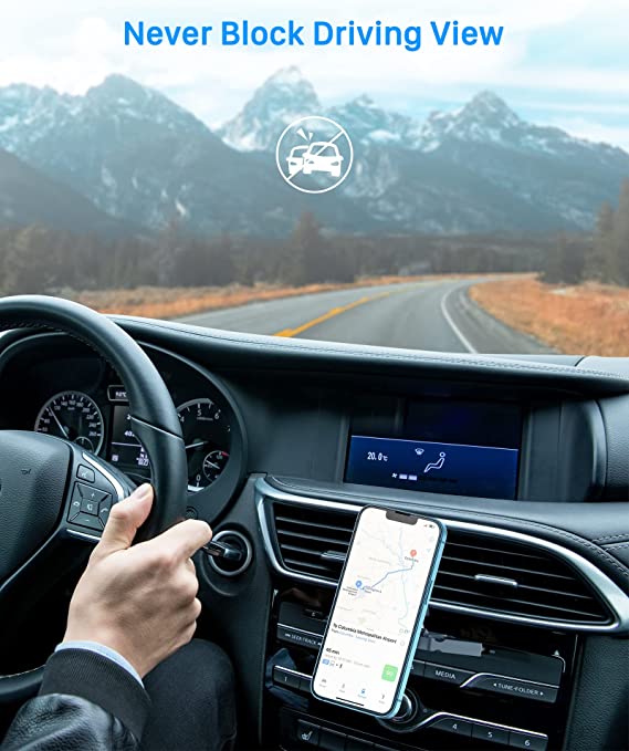 YOSH Magnetic CD Slot Car Phone Holder, 360° Rotation Mobile Phone Mount for Car with Strong Magnets, Easy-to-install Car Phone Cradle for iPhone 11 Pro Max XR XS Max X 8 Samsung Huawei Xiaomi etc.