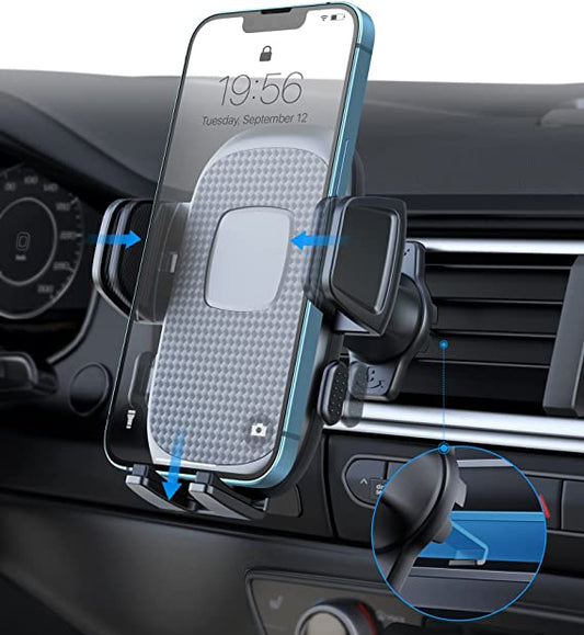 YOSH Autotelefonhalterung, Lüftungsschlitz-Telefonhalterung für Autos, mobile Autotelefonhalterung mit dickerem hakenförmigem Metallclip und ultrastabil für iPhone 15 14 13 12 Pro Max Samsung S23 S22 S21 usw 
